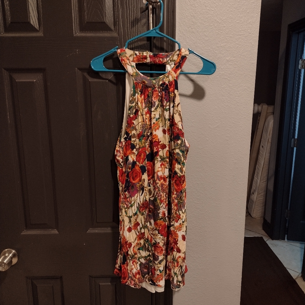 Vintage Like New Ladies Multi-colored Sleeveless Dress